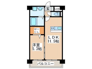 エスペランサ久留米駅前の物件間取画像